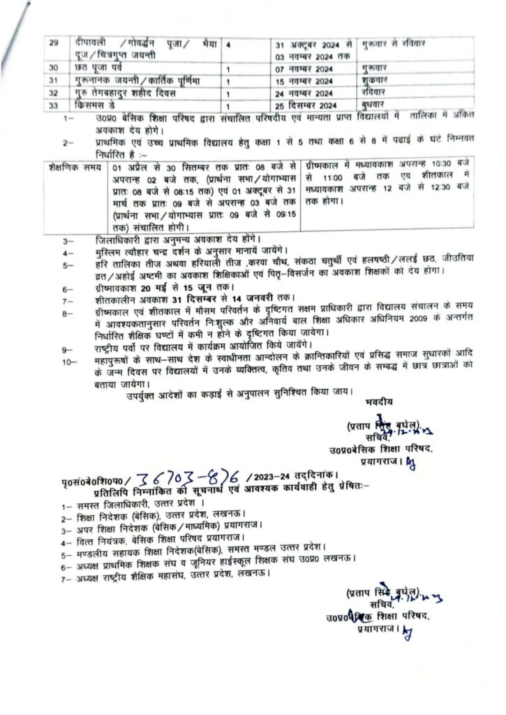 परिषदीय महिला शिक्षकों का 2024 अवकाश कैलेंडर: सभी छुट्टियों की विस्तृत जानकारी यहाँ!
